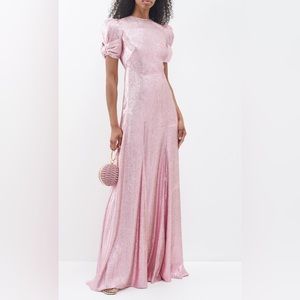 BRAND NEW WITH TAGS - Vampires Wife “The Poison Bow-Sleeve lame gown”